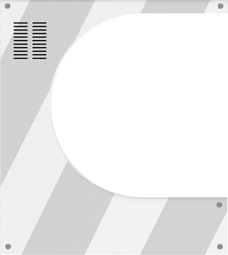 Industrial warning panel - illustrative